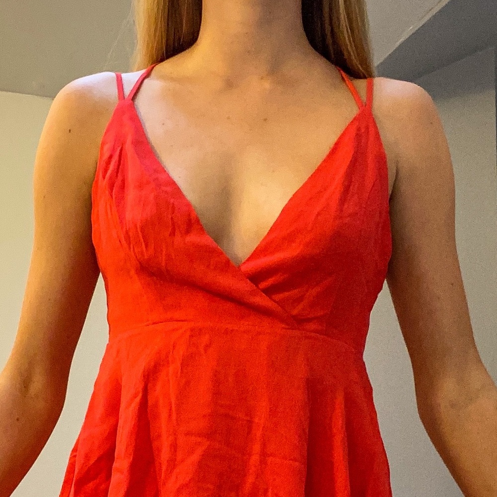 Coral Skater Dress